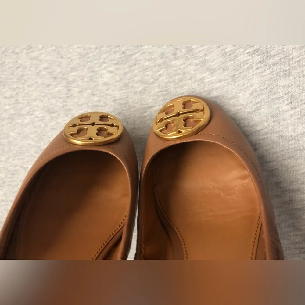 Tory Burch Leather Ballet Shoes MINNIE TRAVEL HEELS Size: US 6